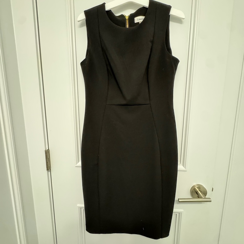 Calvin Klein Black Sleeveless Midi Dress